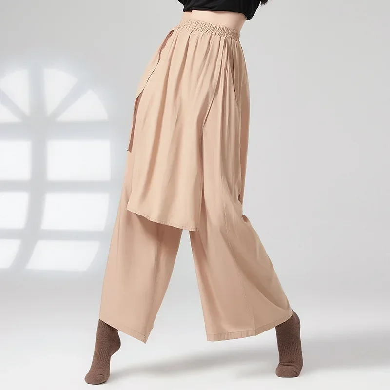 Dansbroek elegante broek met wijde pijpen losse Chinese dans nieuwe lichaamstrainingskleding