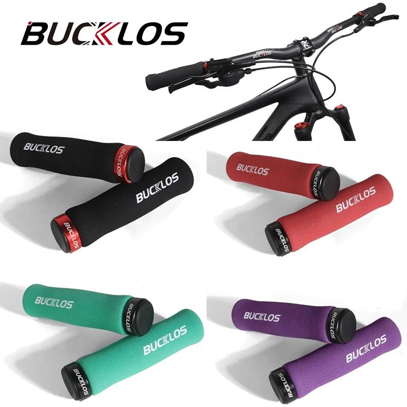 BUCKLOS MTB Grips Single-Sided Lock Handlebars for Mountain Bike Damping Waterproof Bike Handle Cover Cycling Parts