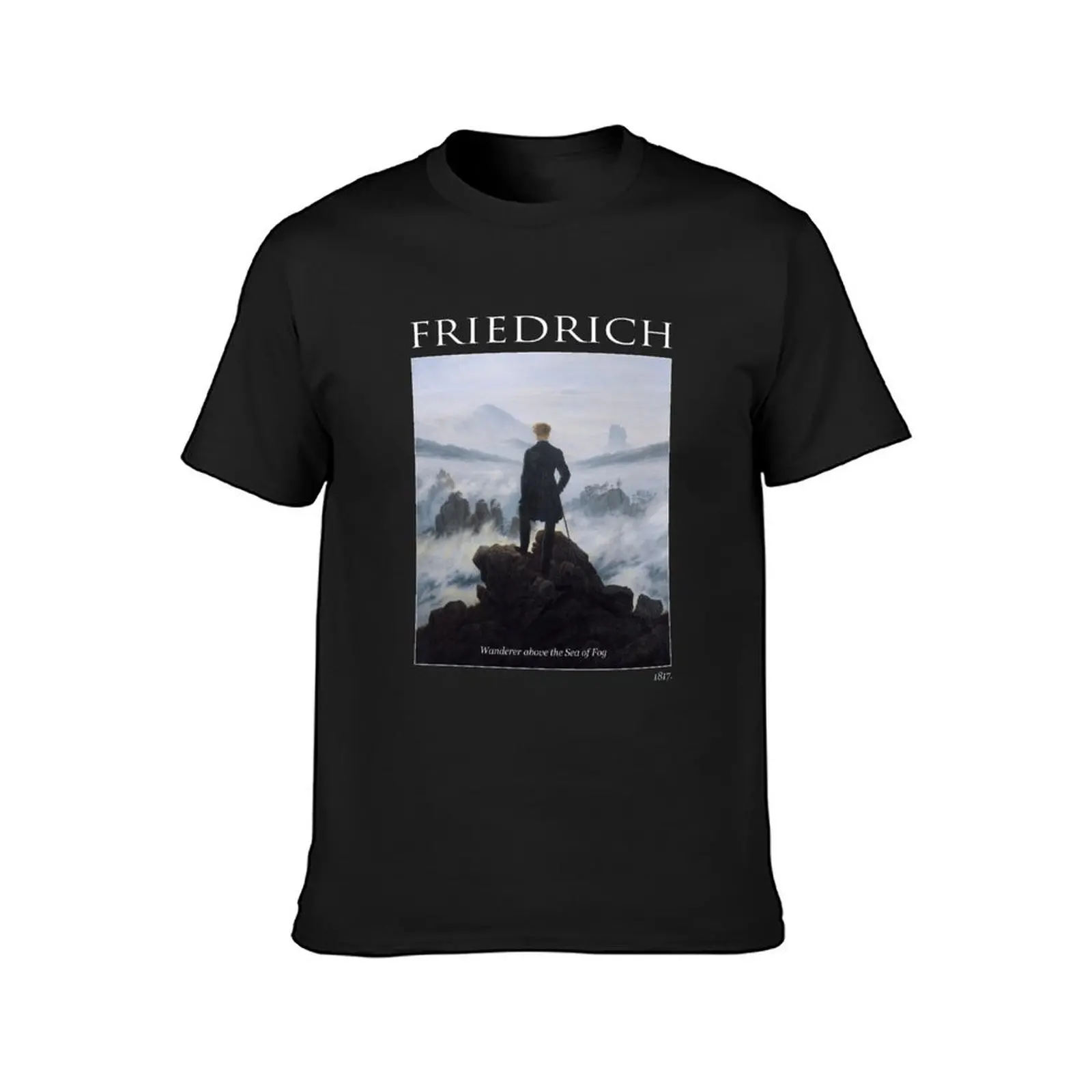 Wanderer above the Sea of Fog (Caspar David Friedrich) T-Shirt customs boys whites Men's t-shirt