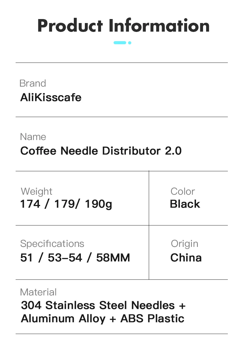 Alikisscafe WDT-Werkzeuge Rotierender Kaffeerührer Nadelverteiler 51mm 54mm 58mm Delonghi Breville Espresso-Zubehör Barista-Werkzeuge – Detail 10
