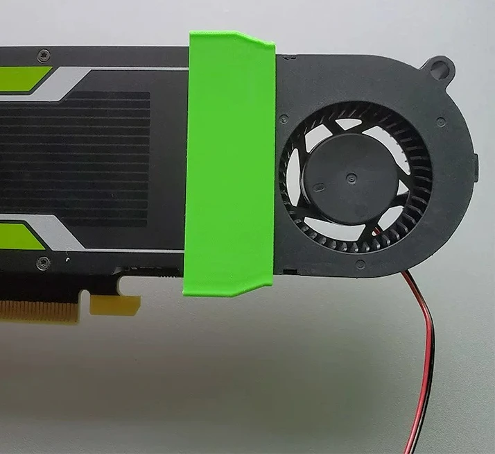 High-Airflow Turbo Modified Active Cooling Fan for Low-Profile for Tesla T4 GPU, 6cm Fan, Compatible with M4/P4 Heatsinks
