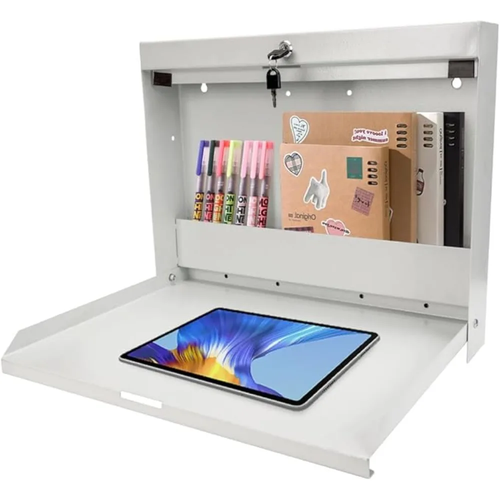 

Wall Mount olding Table with Chalkboard ront, loating Desk Design or Small Spaces, Laptop Desk oldable Tabletop or Kitchen Oice