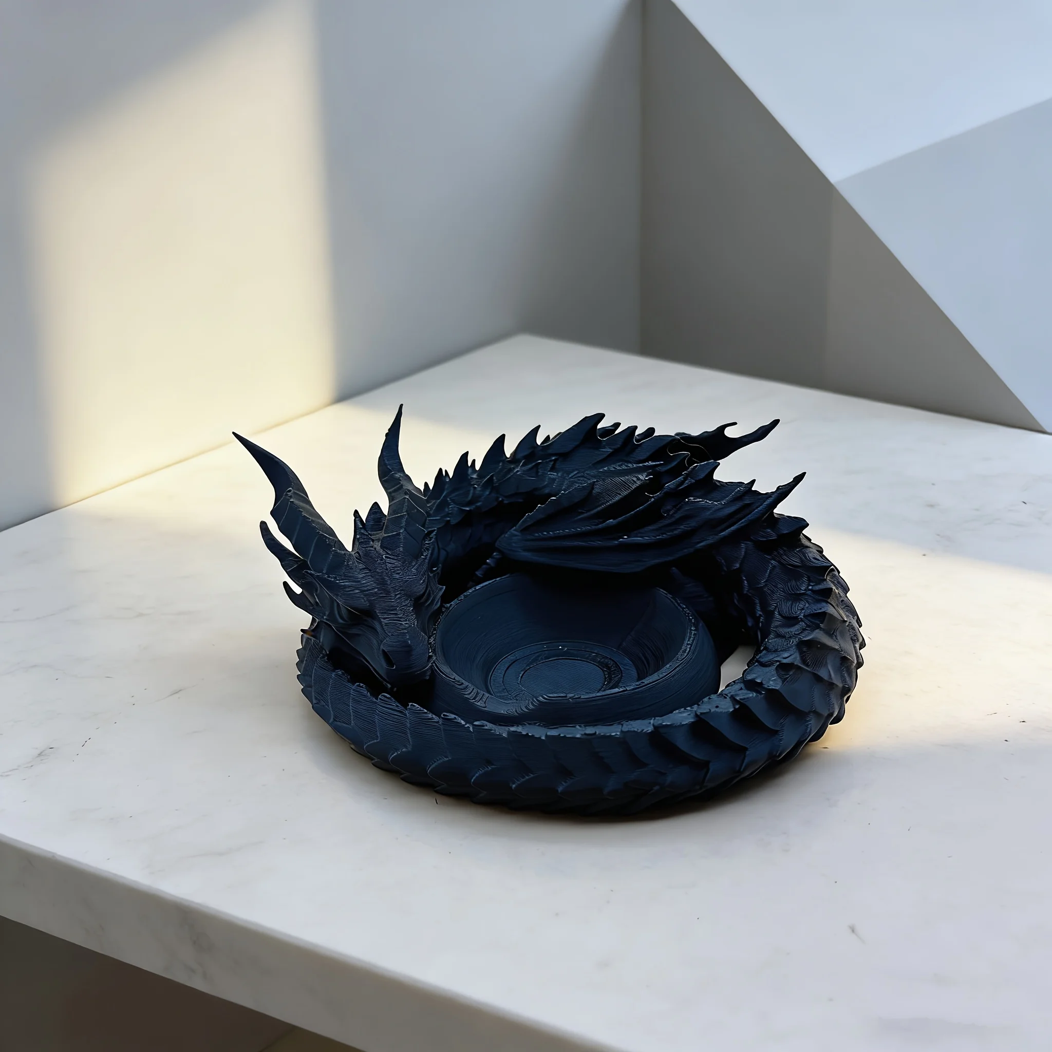 1-Piece Dragon Guardian Style Ornament Storage Tray, 3D Gothic Dragon Head Jewelry Storage Tray, Dark Style Ornament, Ring and Necklace Display Tray, the Best Gift Item