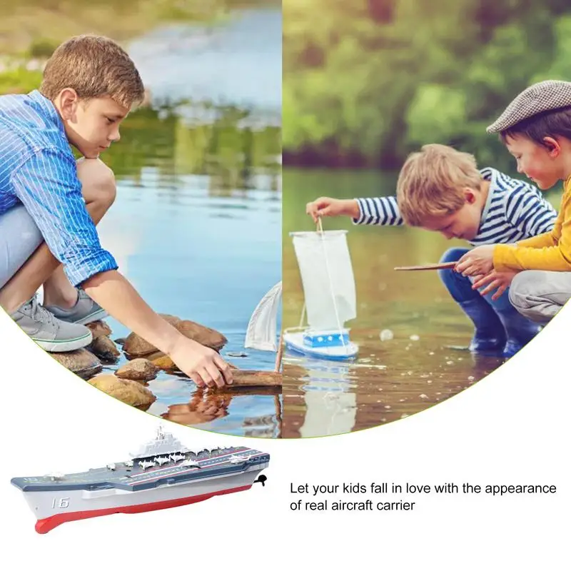 Aircraft Carrier Wireless Strong Power RC Submarine With Lithium Battery Mini Double Helix Design Yacht For Birthday Wishes