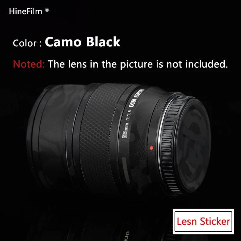 Olympus 75 F1.8ไวนิลผิวสำหรับ Olympus M.ZUIKO Digital ED 75Mm F1.8เลนส์พรีเมี่ยมรูปลอกผิวป้องกันสติกเกอร์