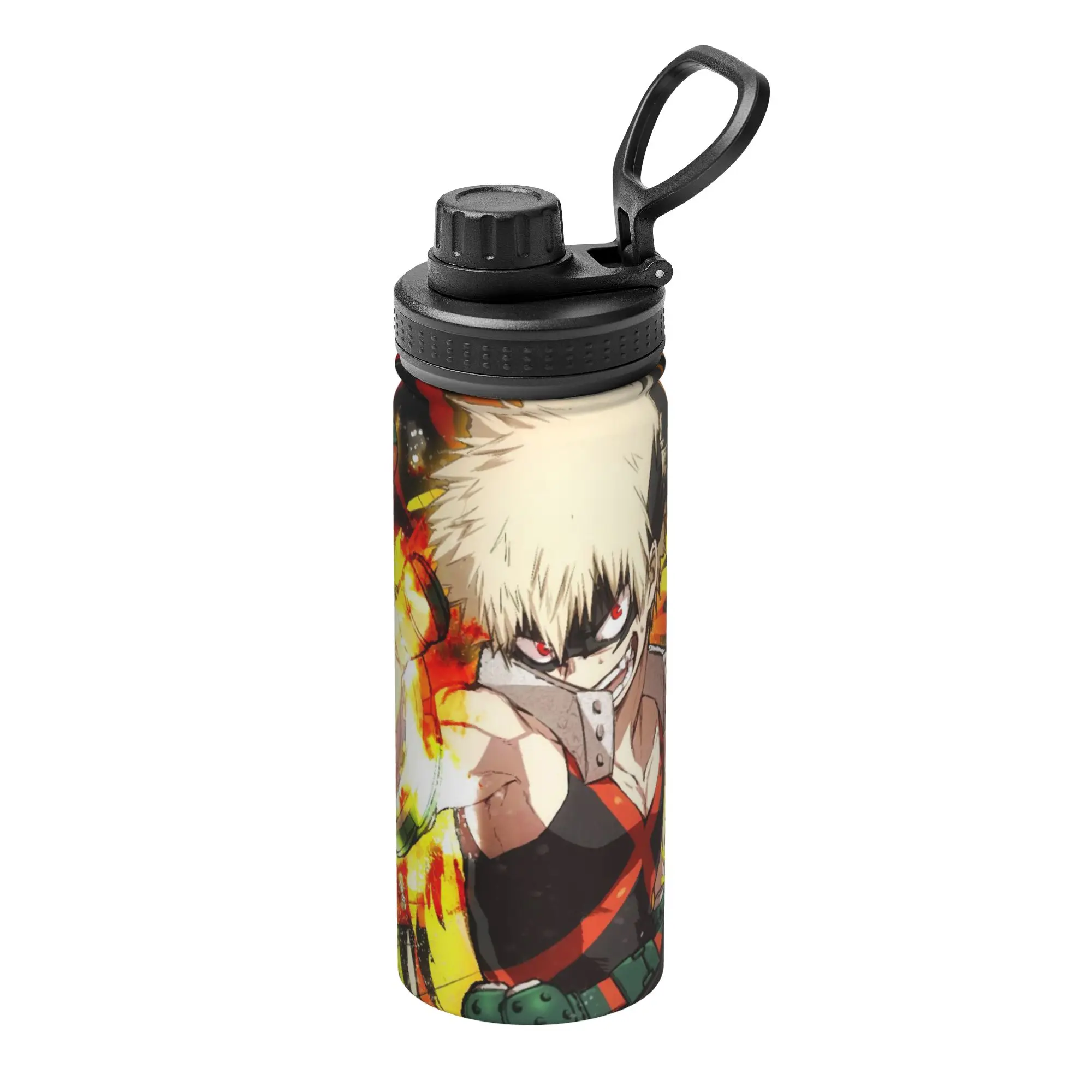 My Hero Academia Anime 18OZ Sports Insulated Kettle Katsuki Bakugo Thermal Cup Vacuum Flask Travel Outdoor Mugs Water Bottle