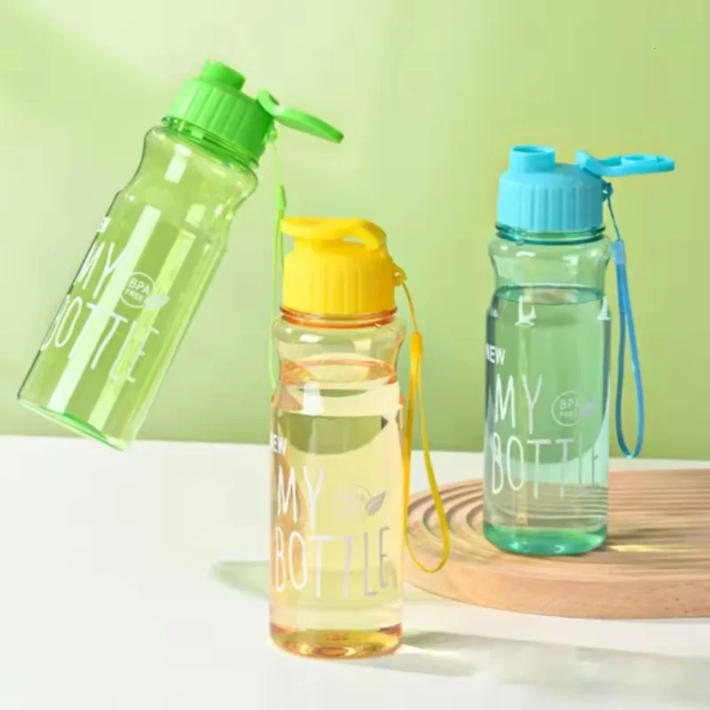 BPA Free Transparent Couple Water Cup Leak Proof PET Anti-drop Water Container Sports Water Cup Drinking Cup Sport Water Bottle