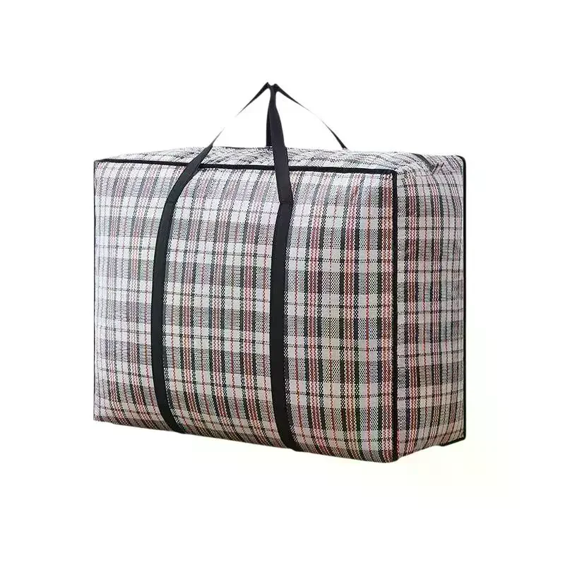 1Pcs Moisture-Proof Classic Striped Grids Storage Bags Organizing Clothes And Items Moving And Storing Clothes Bedding For Home
