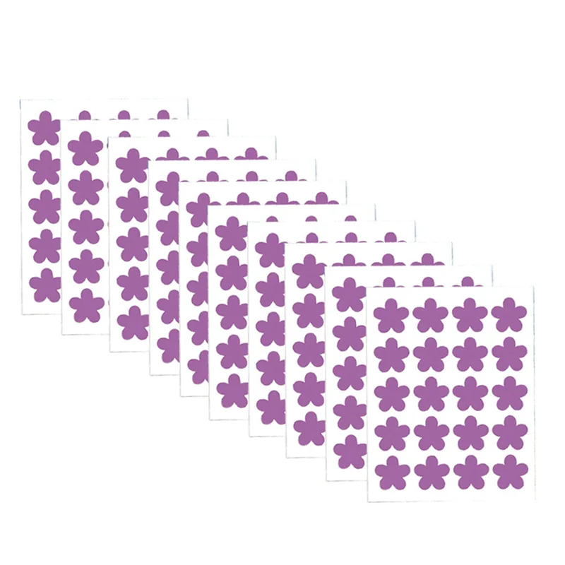 A59E-Purple ملصقات الأشعة فوق البنفسجية PET ملصقات الأشعة فوق البنفسجية للوقاية من الشمس، ملصقات رقع الشمس على شكل زهرة 15 مم للحماية من الأشعة فوق البنفسجية أرجواني (12