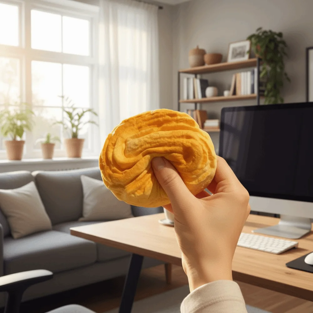Simulation Simulated Bread Toast Squeeze Finger Suction Slow Rising Slow Rising Squishy Soft Texture Pinch Sensory Fidget