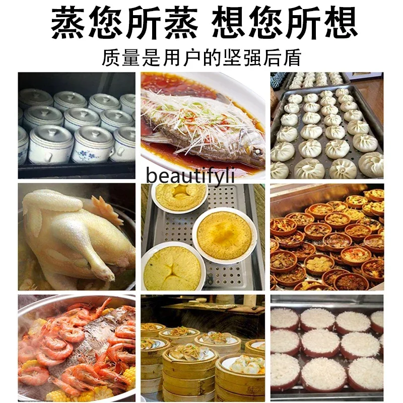 Nuovo forno a vapore per frutti di mare Scatola a vapore elettrica commerciale Piccolo piroscafo a gas Piroscafo per riso Macchina per stufato Caffetteria Ristorante Cucina