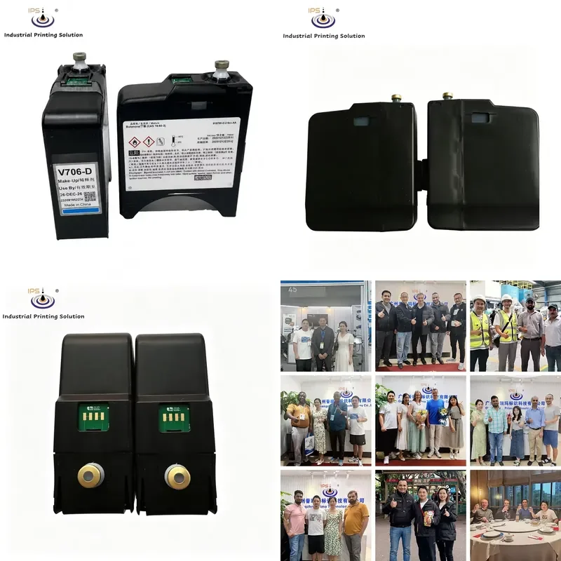 HCY Factory Price V706-D Makeup Solvent Ink Cartridge for VJ1210 1330 1510 1610 Small Character Inkjet Printer