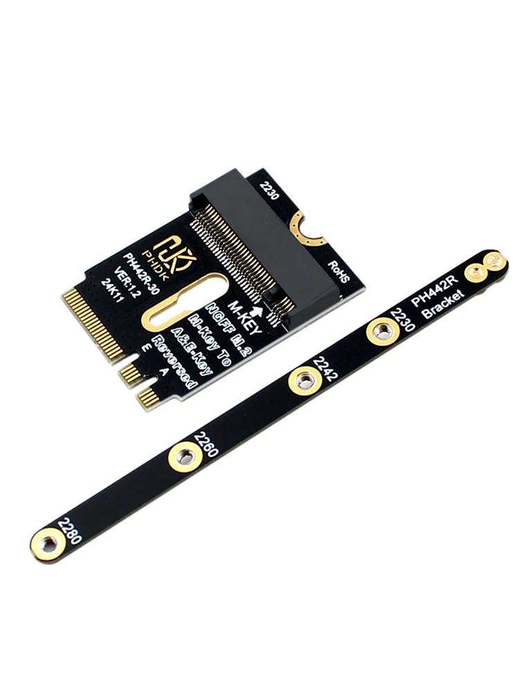 Adaptateur M.2 A + E vers NVME SSD, clé A/E vers clé M, carte Riser PCIE 4.0, Interface WIFI M2 pour carte mère d'ordinateur portable SSD 2280