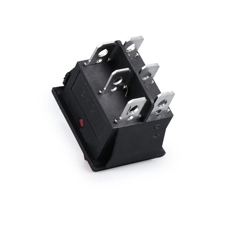 KCD4 Wippschalter Ein Aus 6 Pin Mit Led 4 16A 250V 220V T85 20A Kleine 6Pin 4Pin Licht Für 2 Position 220 230V Lampe 10A Rakete – Detail 3