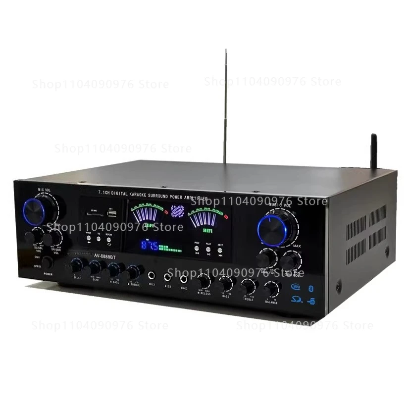 Professional super power 7.1 channel home theater Bluetooth 5.2 power amplifier home KTV subwoofer surround stereo