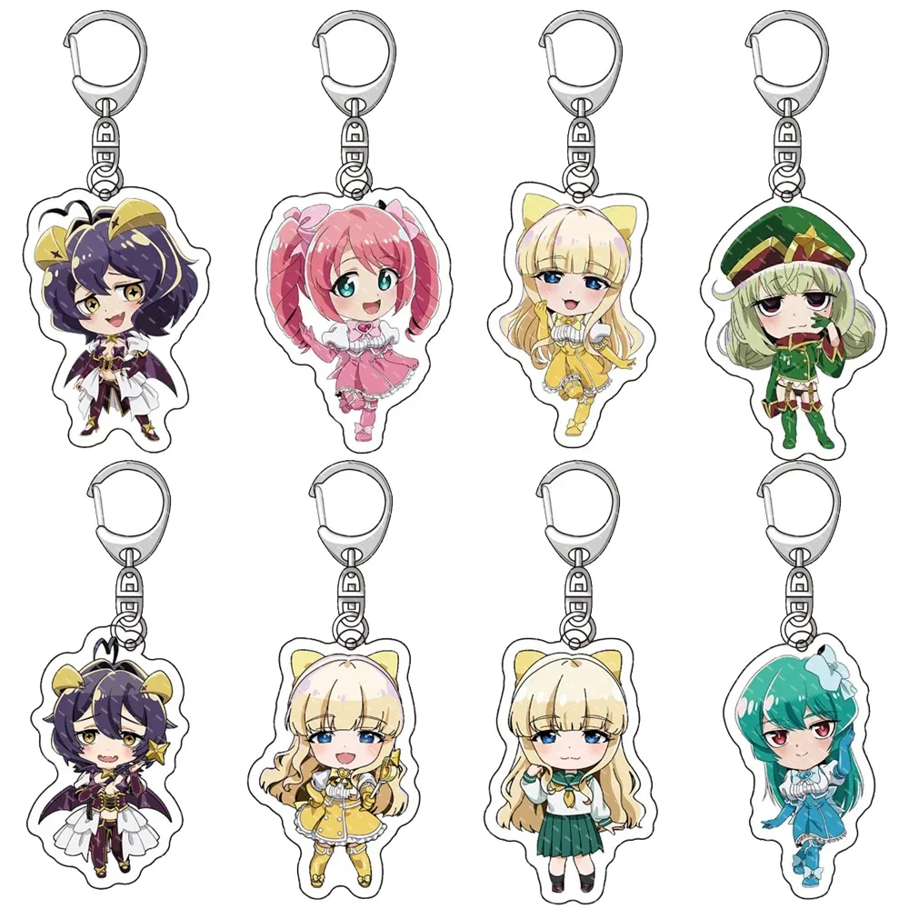 Anime Gushing Over Magical Girls Acrylic Keychain Tanaka Michiko Momomori Momo Cosplay Figure Pendant Bag Collection Fans Gifts