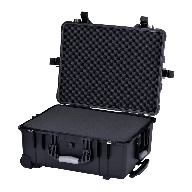 Waterproof, cold-proof and shock-resistant trolley case, collection box, portable wheeled toolbox storage