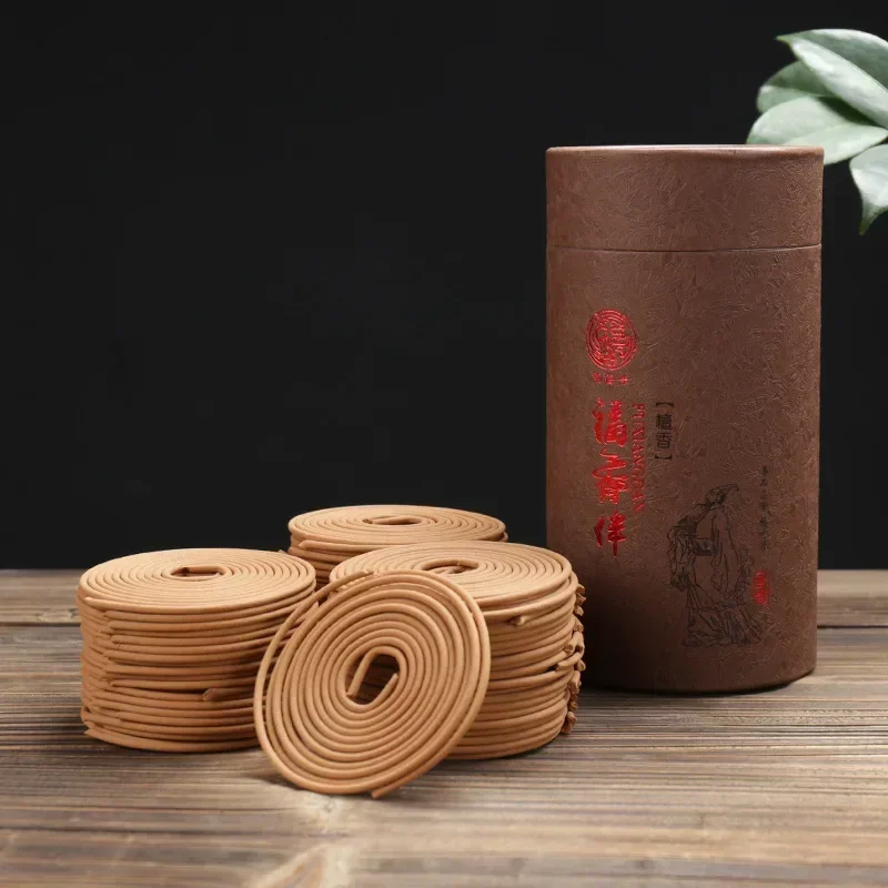 120 Discs 4 Hours Incense Coil Natural Sandalwood Agarwood Indoor Office Scent Burning Home Decor Meditation Purifying The Air