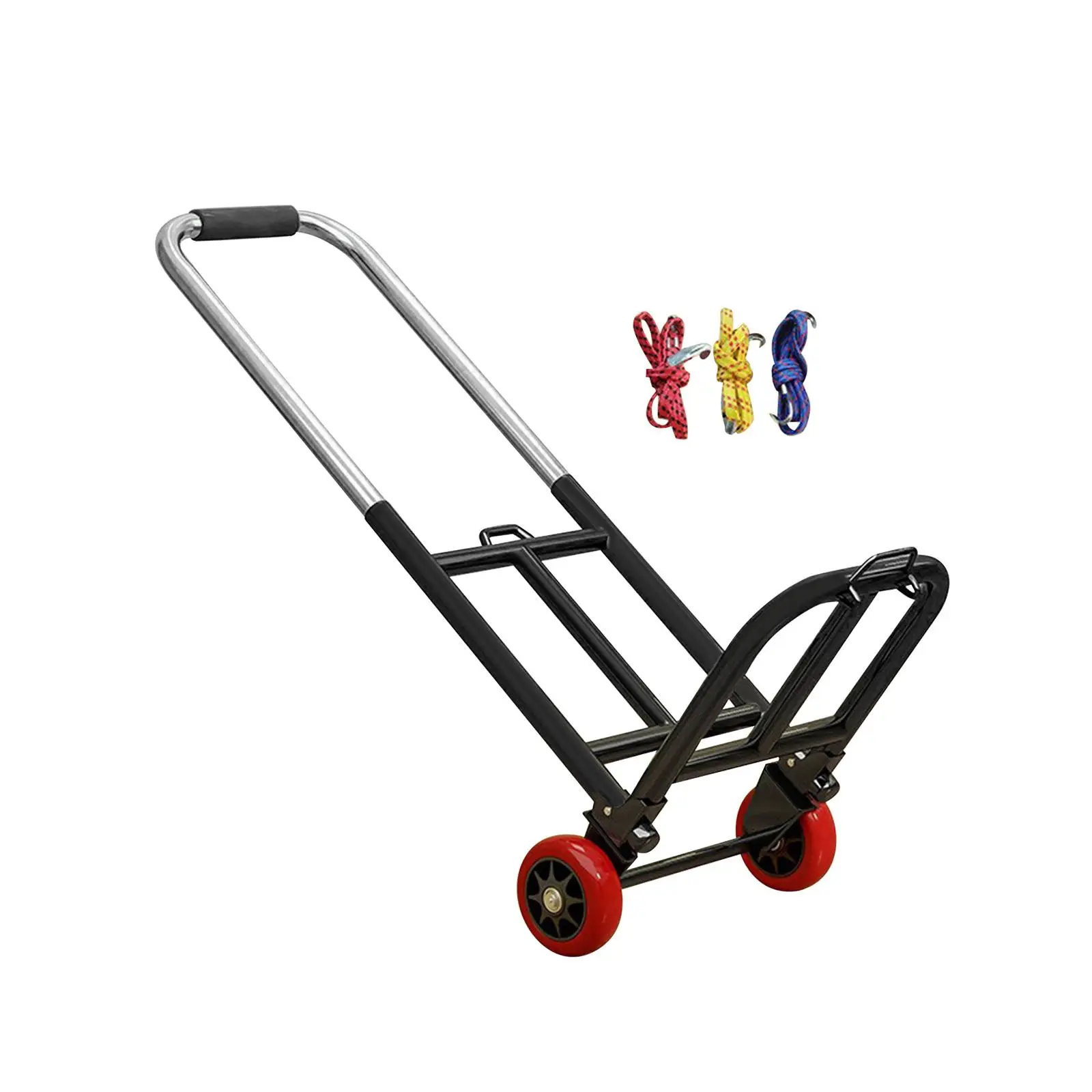 Folding Hand Truck Folding Hand Cart Adjustable Compact Heavy Duty Luggage Cart for Office Travel Shopping Transportation