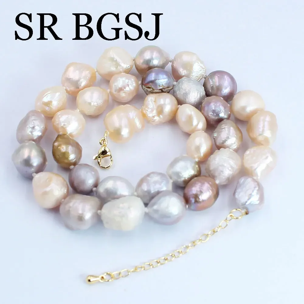 10-11mm Genuine Natural Freshwater Purple Pearl Short Chokers Necklace for Women Jewelry Mother\'s Day Gift 18inch