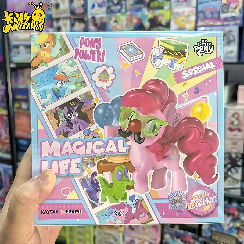 

Kayou Original My Little Pony Mini Scene Vol.1 Magic Home Pinkie Pie Радуга Dash Украшение слепая коробка Раритет Рождественские подарки