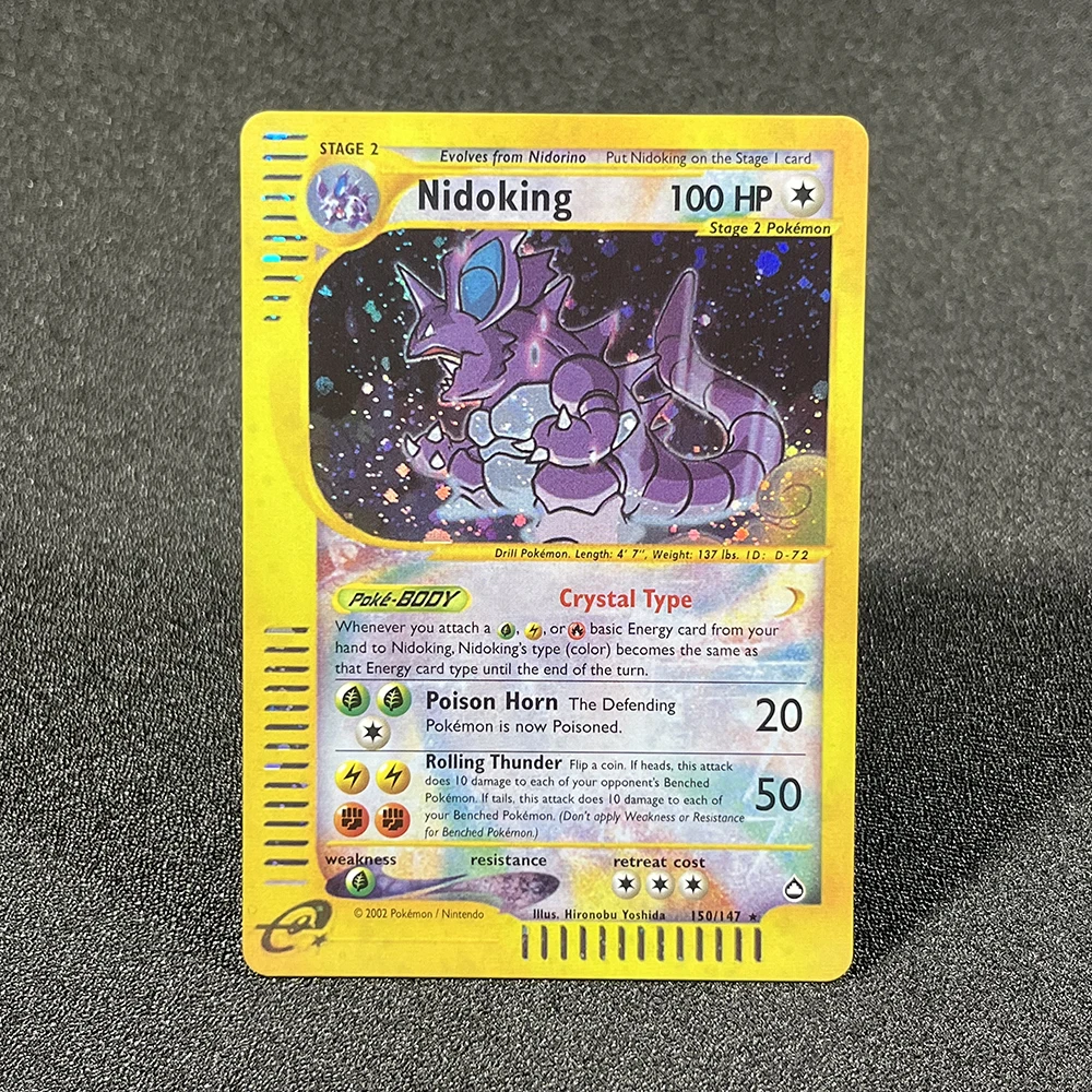 Pokémon Flash karty holograficzne Aquapolis Lugia Zapdos Espeon Vileplume Umbreon Steelix karty foliowe kolekcja gier PTCG E PROXY