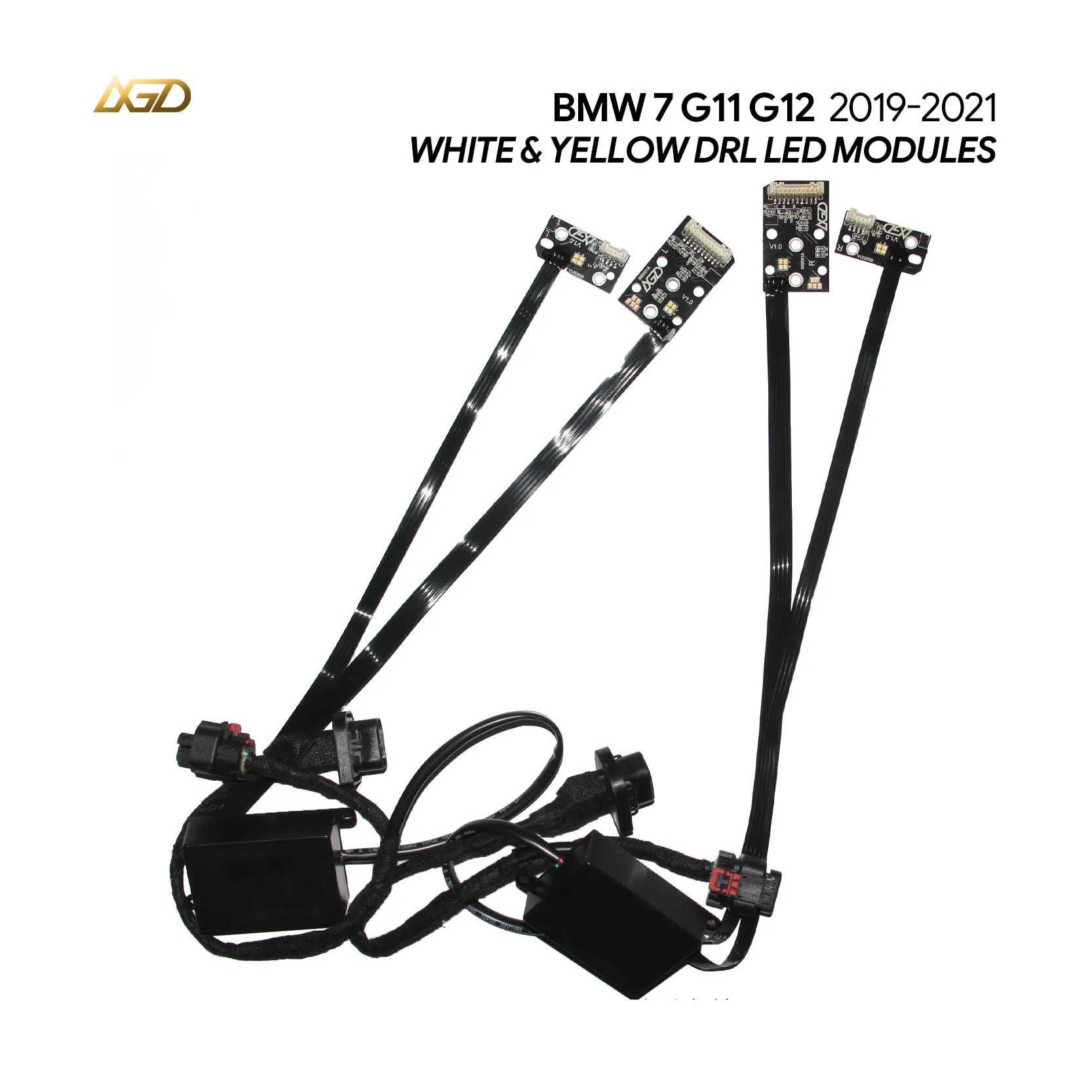

Желто-белые светодиодные модули Angel Eye DRL для BMW 7 серии G11 G12 LCI 740i M750I 2019-2022, светодиодные фары, версия ЕС