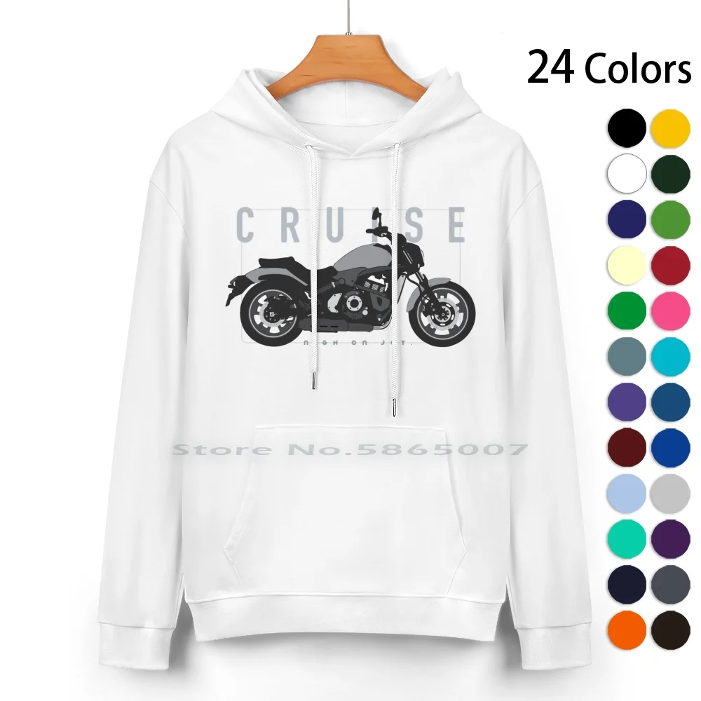 

Cruise Vulcan S Grey H Pure Cotton Hoodie Sweater 24 Colors Motorcycle Ride Bike Cool Street Custom Classic Sport Cruiser