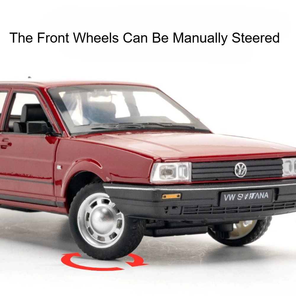 1:24 Retro Santana Toy Car Model Alloy Diecast Pull Back with Sound Light Simulation Models Toys for Kids Birthday Collection