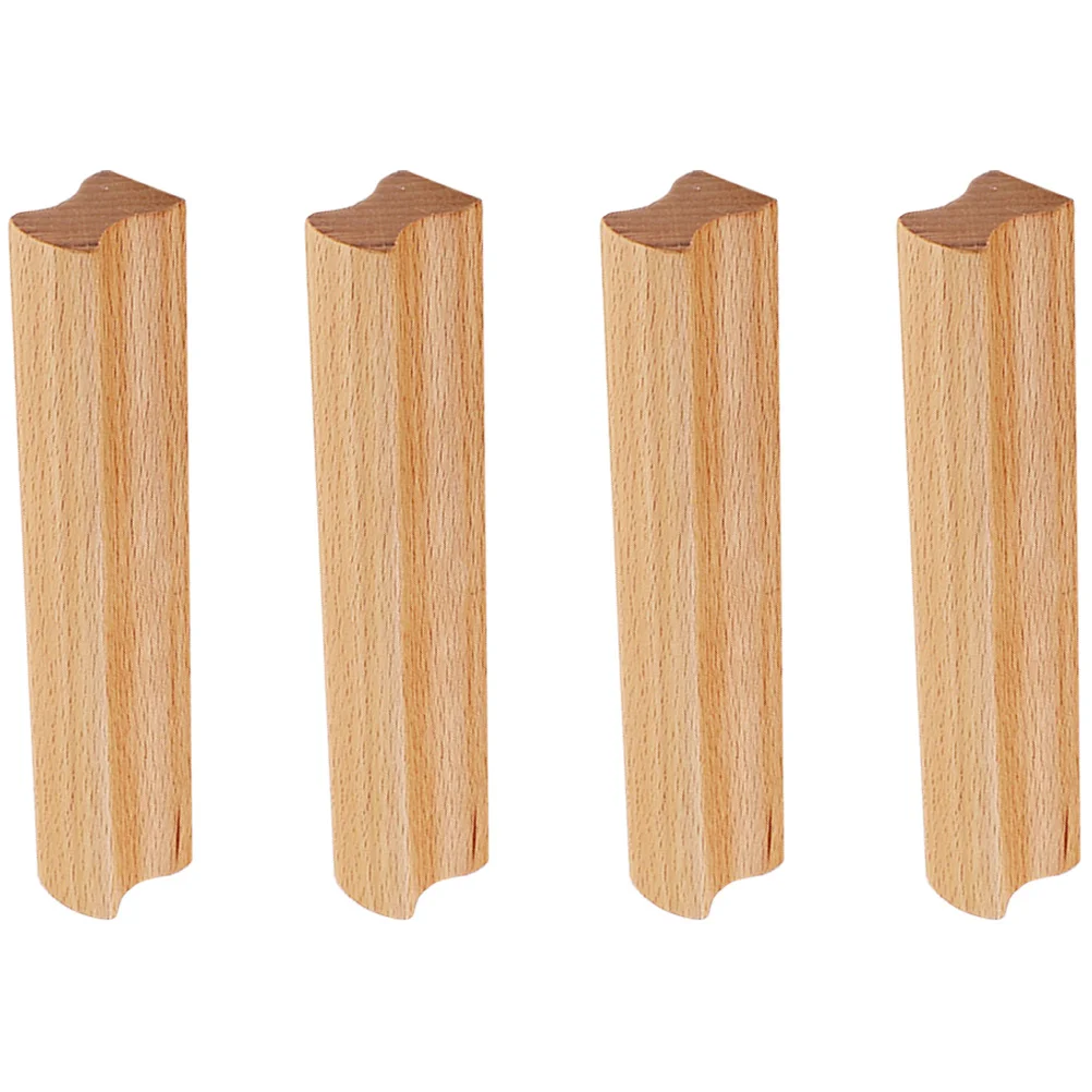 Poignée en Bois Massif Personnalisé pour la Maison, 4 Pièces, Poignées de Porte d'Armoire, de Cuisine, Armoire à Chaussures, Commode en Hêtre, Meubles Vieilli