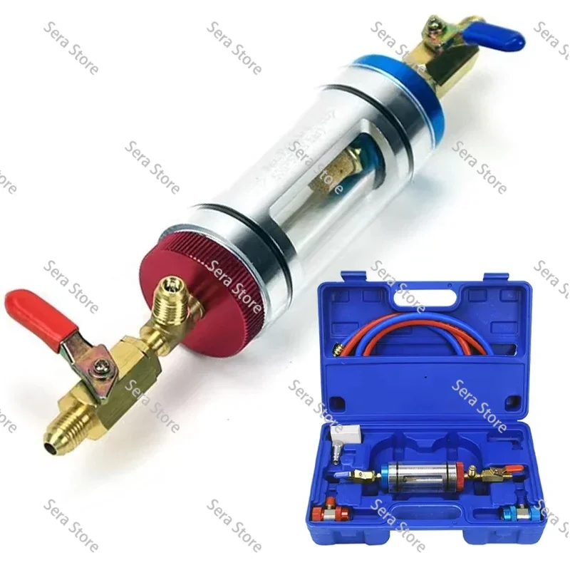 Automotive Air Conditioning Compressor Oil Filter and Refrigerant Oil Analyzer Filler Purifier for Cooling System Maintenance