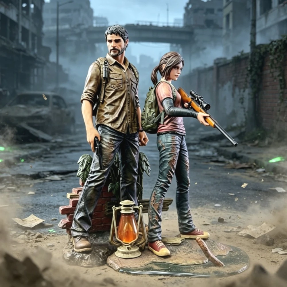 Figuras de acción de Anime The Last of Us de 19-21,5 cm, figuras de acción de Joel Miller y Ellie Williams, estatua de PVC, modelo de colección de escritorio, juguetes, regalos