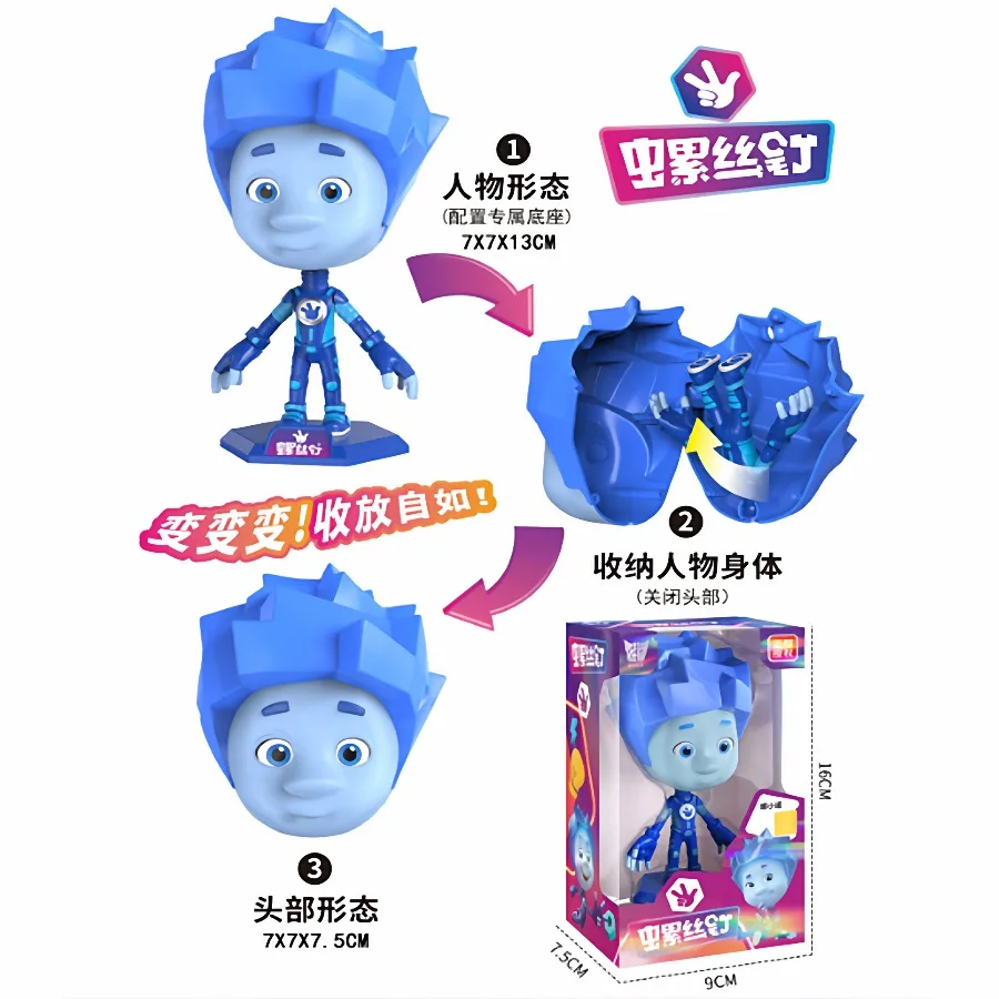 Genuíno a família fixies kawaii nora nolik gus nina transformando brinquedo figuras de ação decoração desktop presente aniversário brinquedos na moda