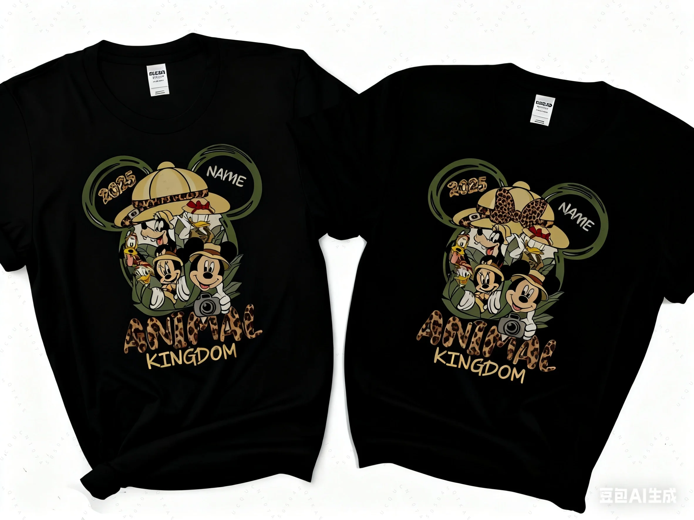 الصيف الخريف ديزني مملكة الحيوان القمم مملكة الحيوان مخصص الحيوان المملكة الأسرة القمصان مملكة الحيوان مطابقة ثلاثية الأبعاد تي شيرت #5