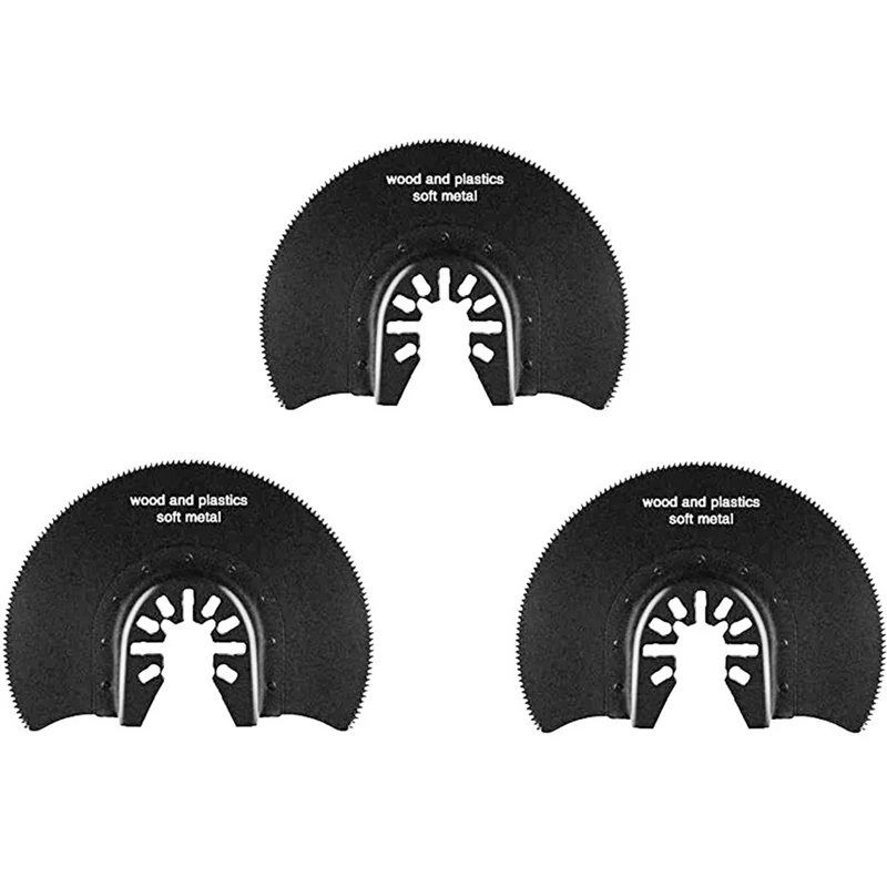 목재 절단용 반원형 HCS 세그먼트 톱날, 다기능 전동 공구, 진동 멀티 공구, 88mm, 5 개