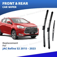 Escobillas de limpiaparabrisas delanteras y traseras LHD para JAC Refine S2 Sei 2 iEV40 2015-2023 3 piezas accesorios de ventana de parabrisas 2014 2016 2018