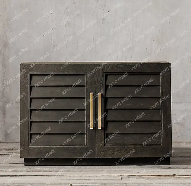 

VHCountry Retro Decorative Cabinet Furniture Sideboard Modern Minimalist Solid Wood Home Cabinet