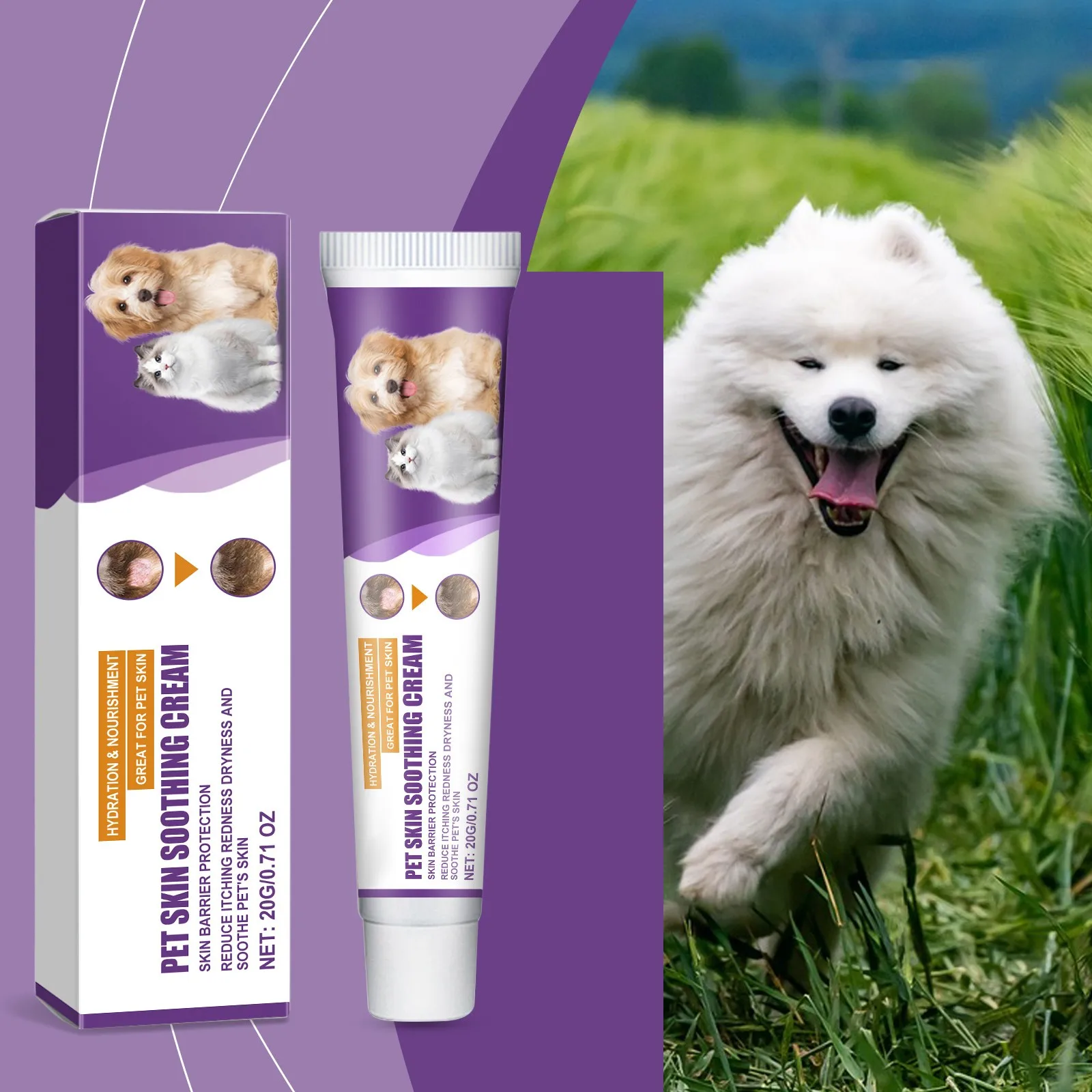 Pet Skin Care Cream Dry Itchy Skin Soothing Lotion For Dogs And Cats Itchy Skin Relief Cream For Cats Paw Lotion Soothing Balm