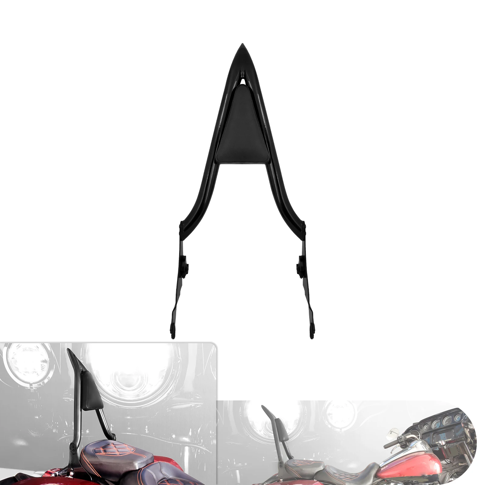 Appui-dos arrière amovible noir pour moto, 22 pouces, pour Harley Touring Electra Street Glide FLHR 09-2022