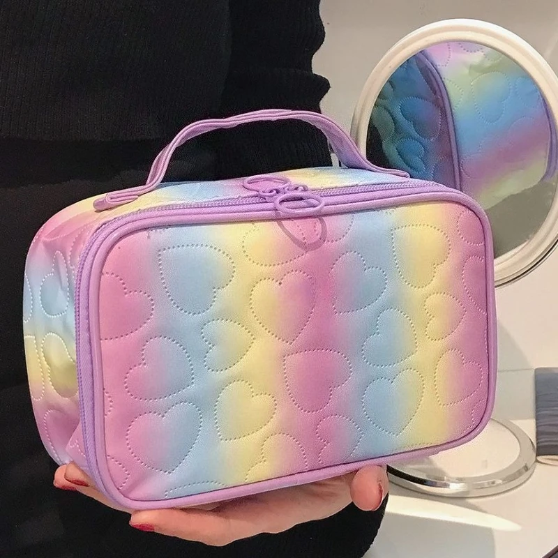 

Портативная косметичка, новая, стильная, вместительная, органайзер для туалетных принадлежностей, дорожная несессер, косметичка для женщин, сумка для ванны и умывания