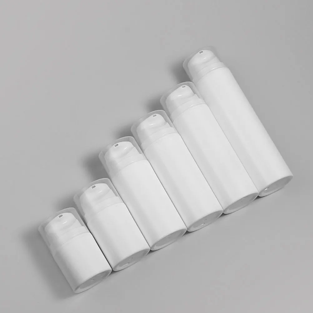 

3Pcs Reusable Refillable Lotion Bottles White Travel Toiletry Containers Skincare Storage Dispensers Press Pump