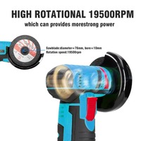 19500RPM 12V Cordless Angle Grinder | Diamond Cutting/Polishing/Grinding | Mini Rechargeable Multi-Function Tool amabilis