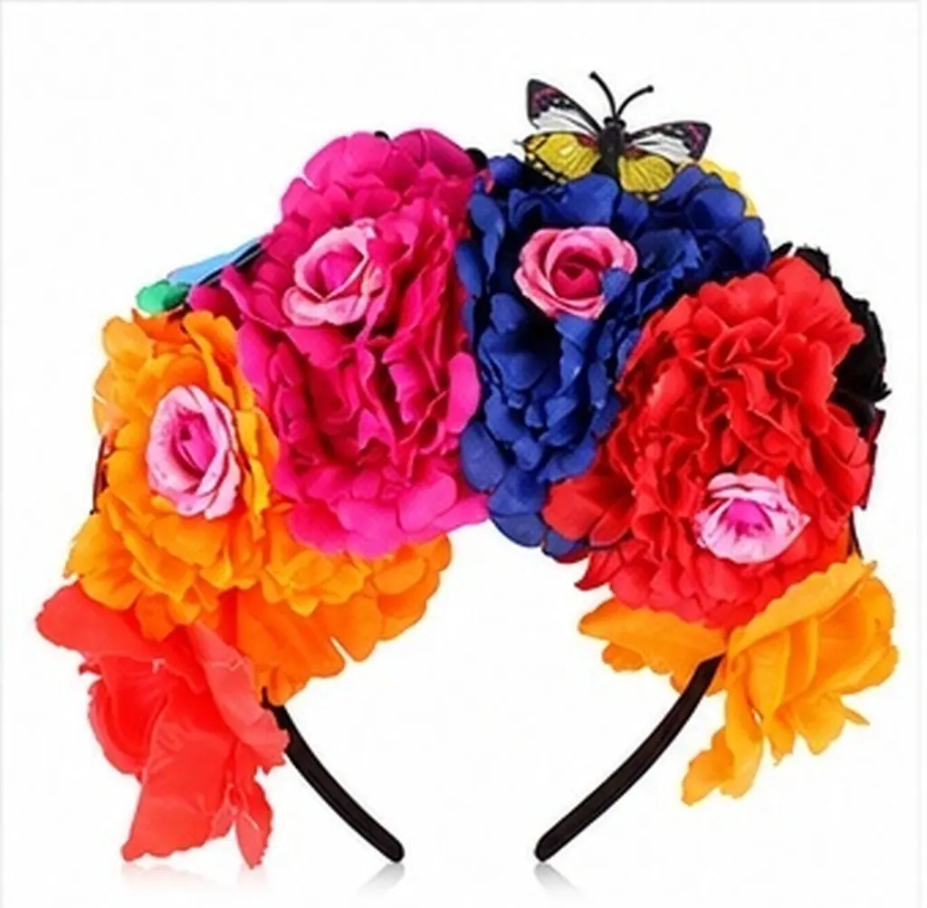 Butterfly Headband Large Flower Design Lightweight Comfortable Halloween Hair Band Party Cosplay Performance Accessories
