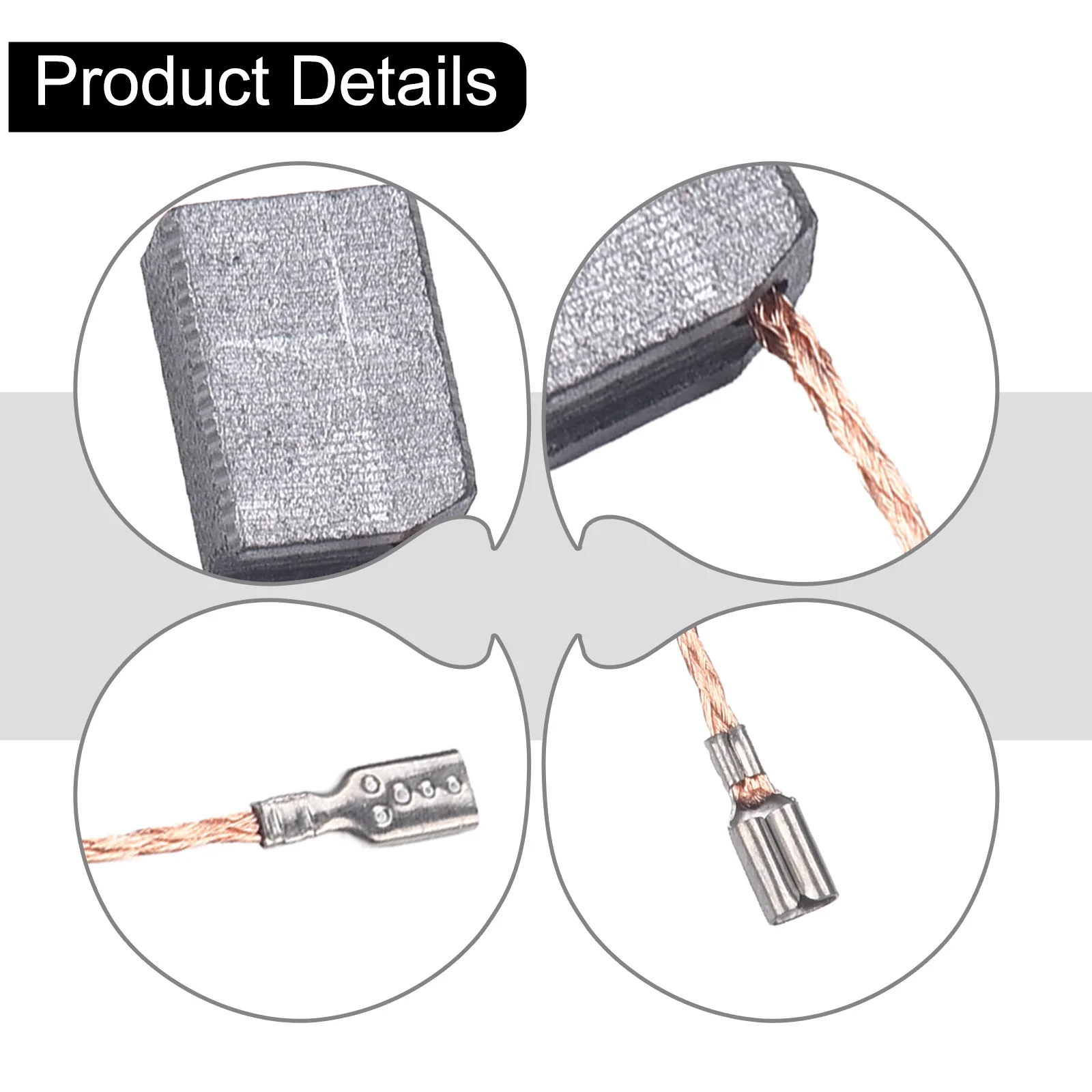 10pcs 6x11x15mm Carbon Brushes For WU900 WU829 WU816 WU771 Angle Grinder Electric Motor Replacement Parts Power Tool Accessory