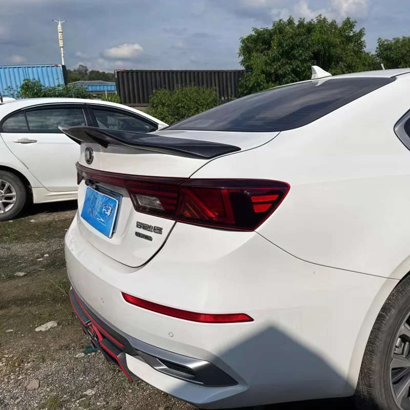 سبويلر صندوق السيارة لكيا K3 سيراتو فورتي سبورت GT 2019-2024 من ألياف الكربون FRP جناح خلفي من النوع R ملحقات سبويلر