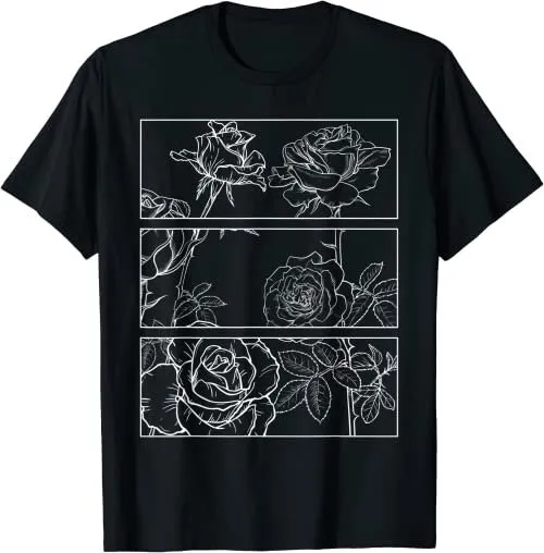 White Roses Aesthetic Clothing Soft Grunge Clothes Goth Punk T Shirt SweaT 27823