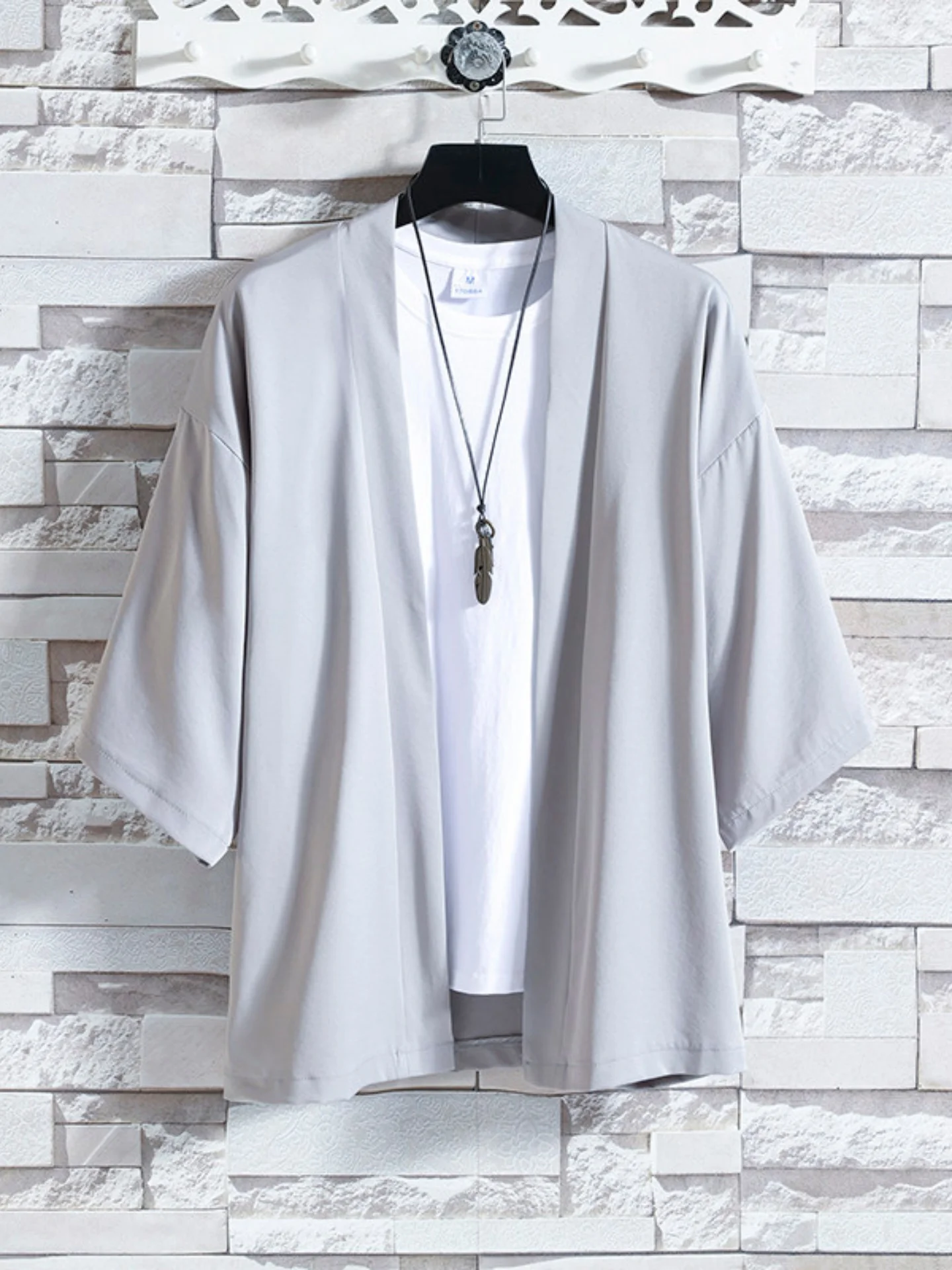 

Men's Ice Silk Jacket Short Sleeve Casual Loose Thin Summer Shirt Couple's Outerwear Breathable Sun Protection Light Weight
