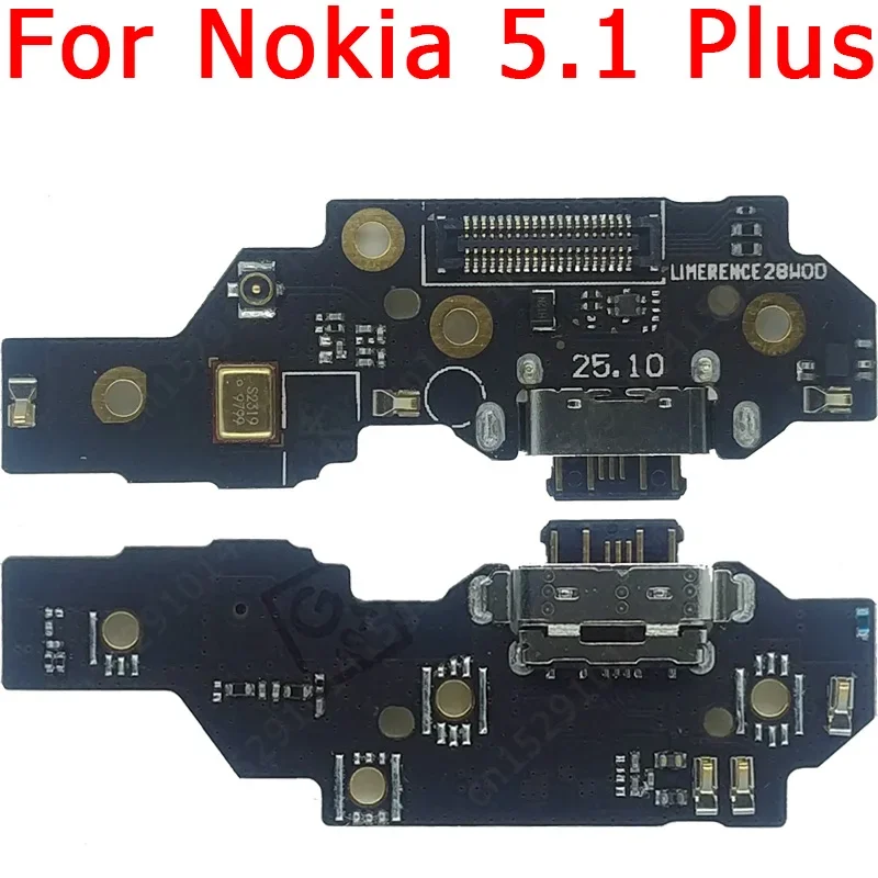 

USB-зарядная плата для Nokia 5,1 Plus, порт для зарядки, гибкий кабель, разъем для док-станции для печатной платы, запасные части