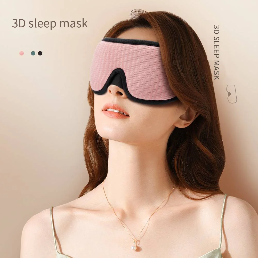 3D Mask for Sleep Eye Mask Lights Blockout Soft Padded Sleeping Fabric Cover Shade Blindfold Eyepatch