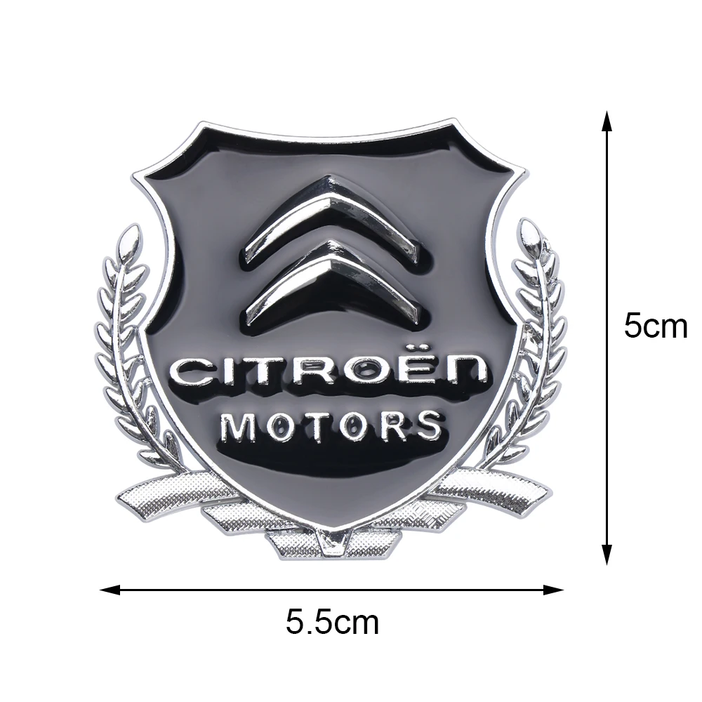 1 unidad de orejas de trigo de Metal 3D, pegatina decorativa para carrocería de coche, insignia emblema para Citroen C1 C3 C4 Grand Picasso C4L C5